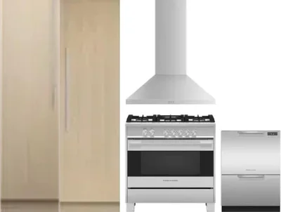 5 Piece Package Includes Refrigerator, Freezer, Range, Hood And Dishwasher